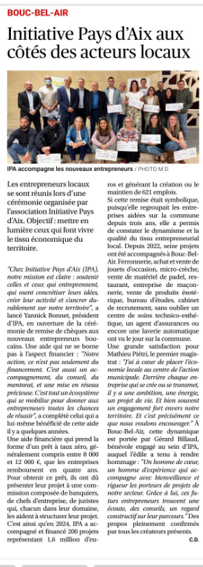 article la provence - bouc bel air